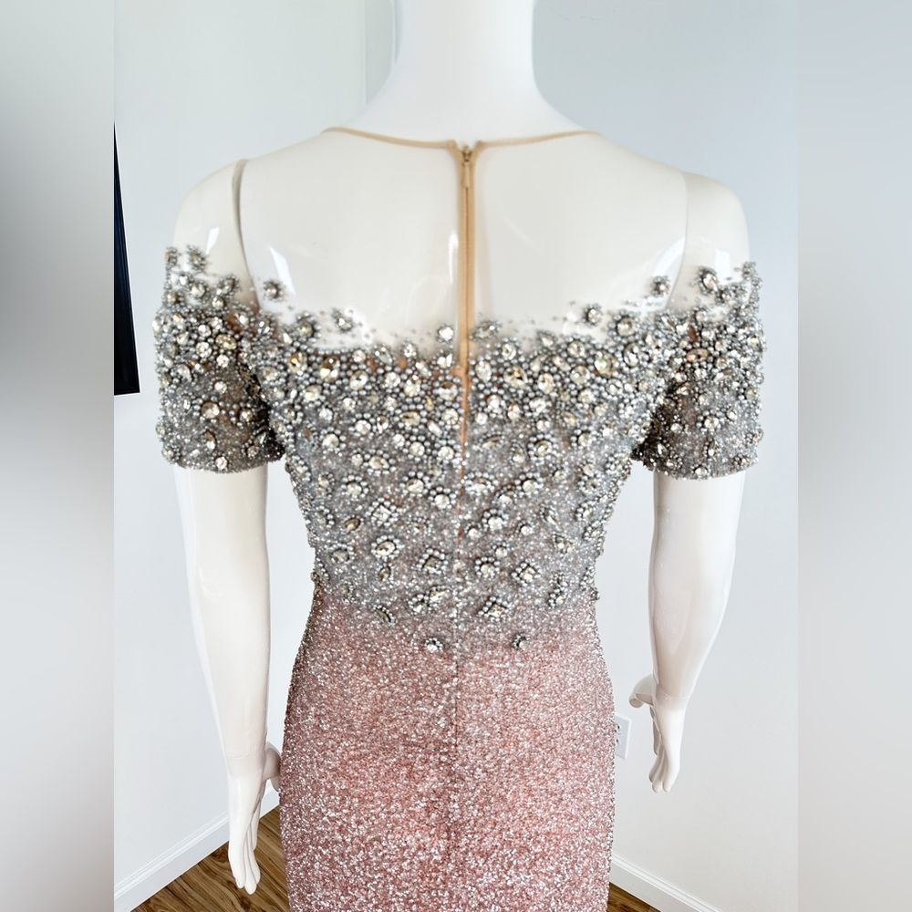 Pamella Roland Bead, Sequin, & Crystal-Embroidered Gown Size 12 - Picture 12 of 14
